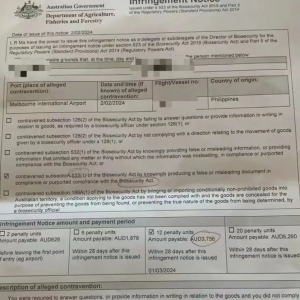 澳洲机场罚款17000 入境澳洲海关新规