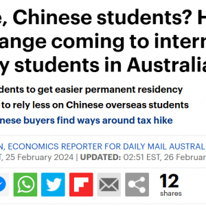 澳洲政府暗示:减少中国留学生!万亿商业地产正在崩溃