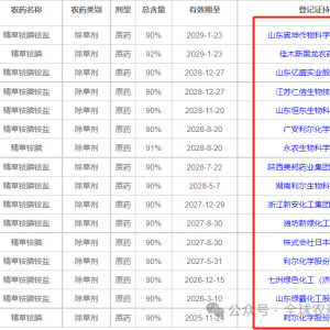 我国精草铵膦产品有望登陆澳洲市场
