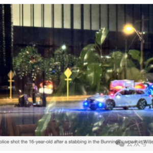 可怕!澳洲16岁青少年当街捅伤华人后被当场击毙.