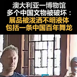 澳大利亚一博物馆多个中国文物被恶意破坏!