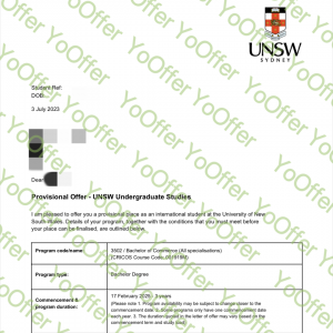 Offer | 「新南威尔士大学」普高高二获得预科录取
