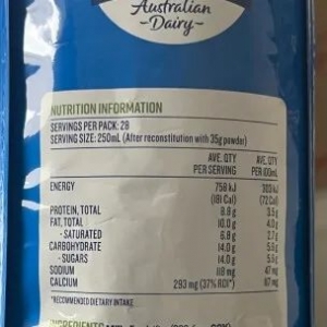 德运澳洲全脂成人奶粉1kg