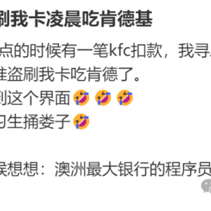 今天是澳洲留子破产的一天,commonwealth偷刷卡直接变负翁.