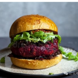 世界美食:澳大利亚甜菜根汉堡(Hamburger with Beetroot)