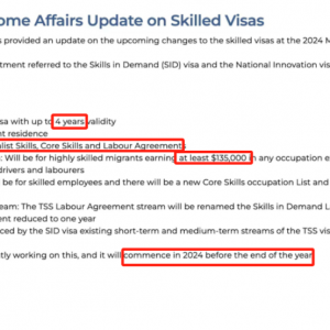【更新】澳洲MIA会议公布,新技能紧缺签证SID,国家创新签证NIV(858)预计年内启动