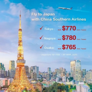 澳洲飞日本来回机票$7xx起!!!