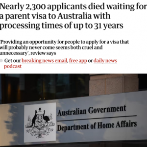 澳洲移民 | 澳洲父母移民签证:漫长等待与审理机制问题