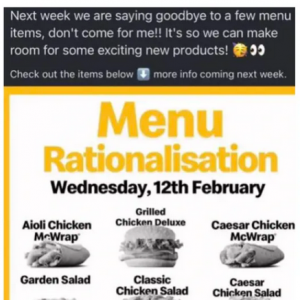 一周后,麦当劳在澳洲,9款上新,9款下架