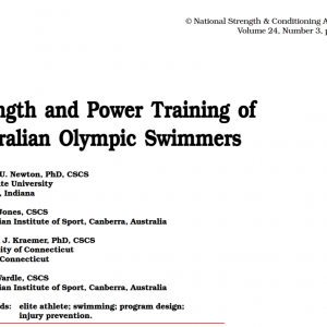 澳大利亚奥运游泳运动员的力量和爆发力训练