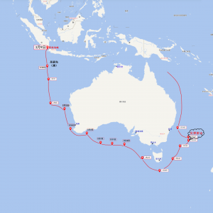 环澳大利亚行程结束,由遵义舰、衡阳舰、微山湖舰组成的舰艇编队进入巽他海峡