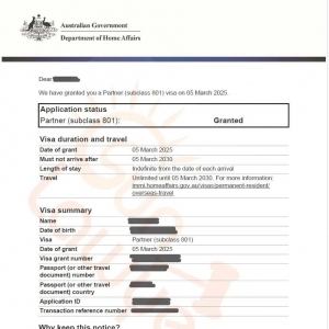 五载的起伏等待终圆澳洲移民梦:801永居签证成功获批!