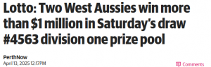 澳洲两位彩民喜中$160万,这周更有千万大奖待领