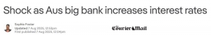 澳大利亚大型银行加息引发震惊