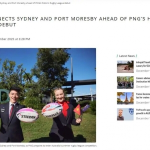 为迎接橄榄球联赛 澳航复航悉尼至莫尔兹比港航班