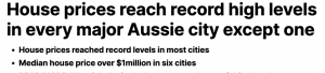 开年最新数据:澳洲房价全线疯涨!7大首府均创历史新高,墨尔本公寓狂飙4.4%