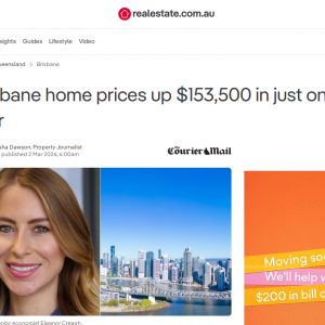 布里斯班房价一年上涨153500澳元;中国大陆仍然是澳房海外买家最大来源